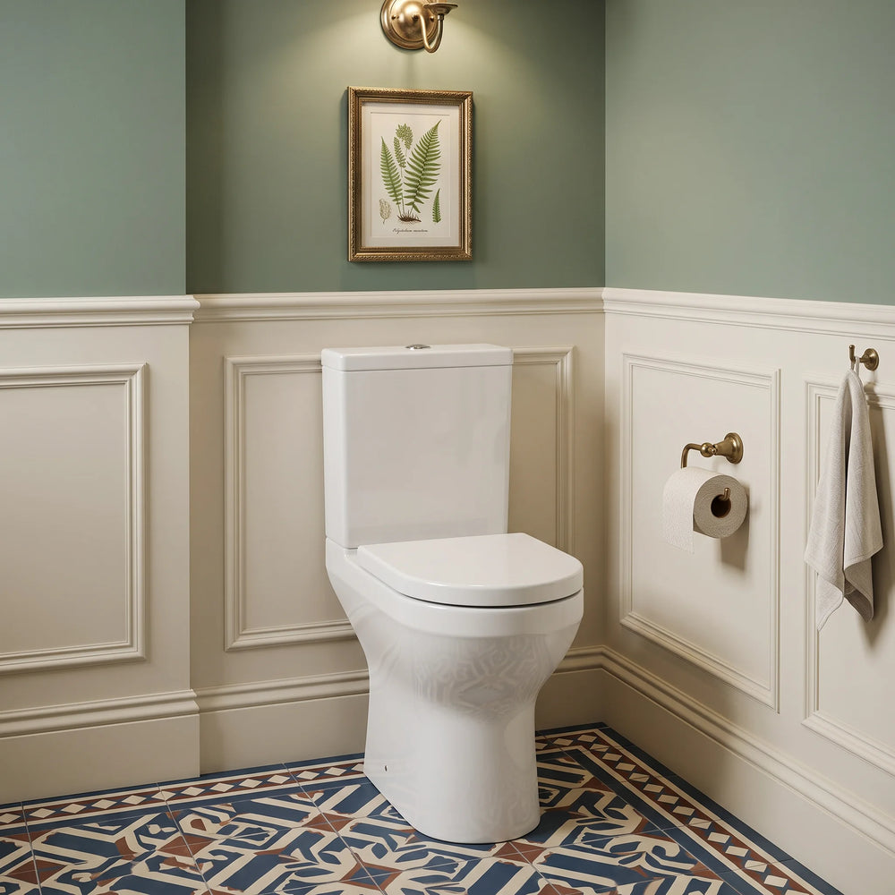 Charlie Comfort Height Rimless Close Coupled Toilet