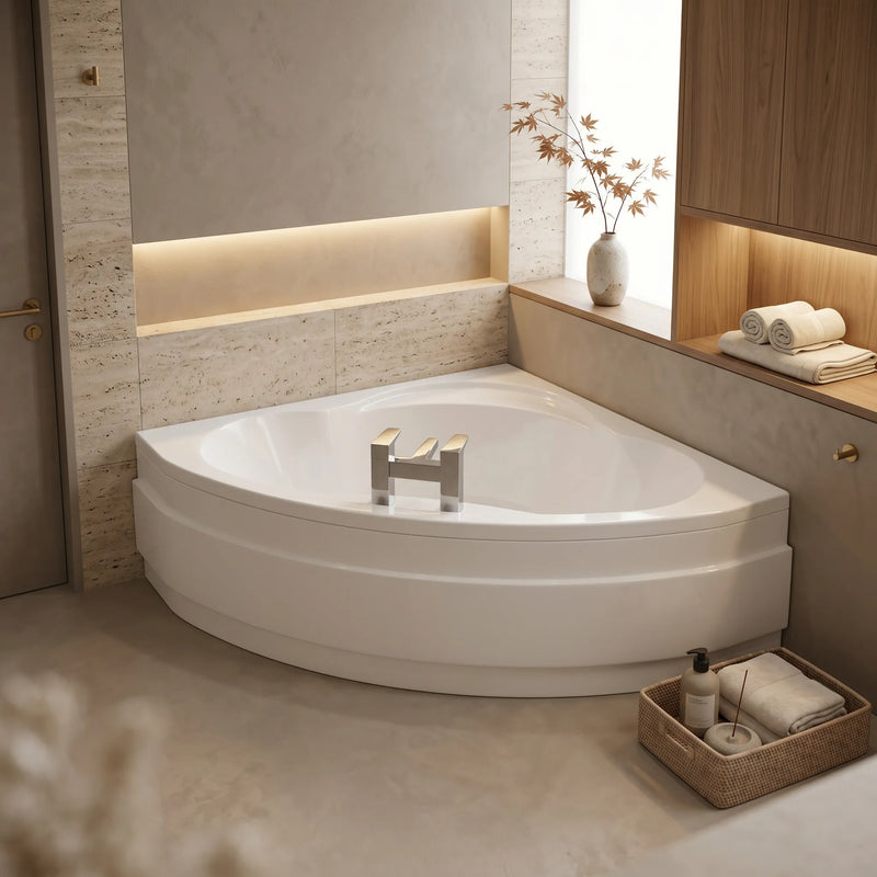 1200 x 1200 Corner Bath White Laguna