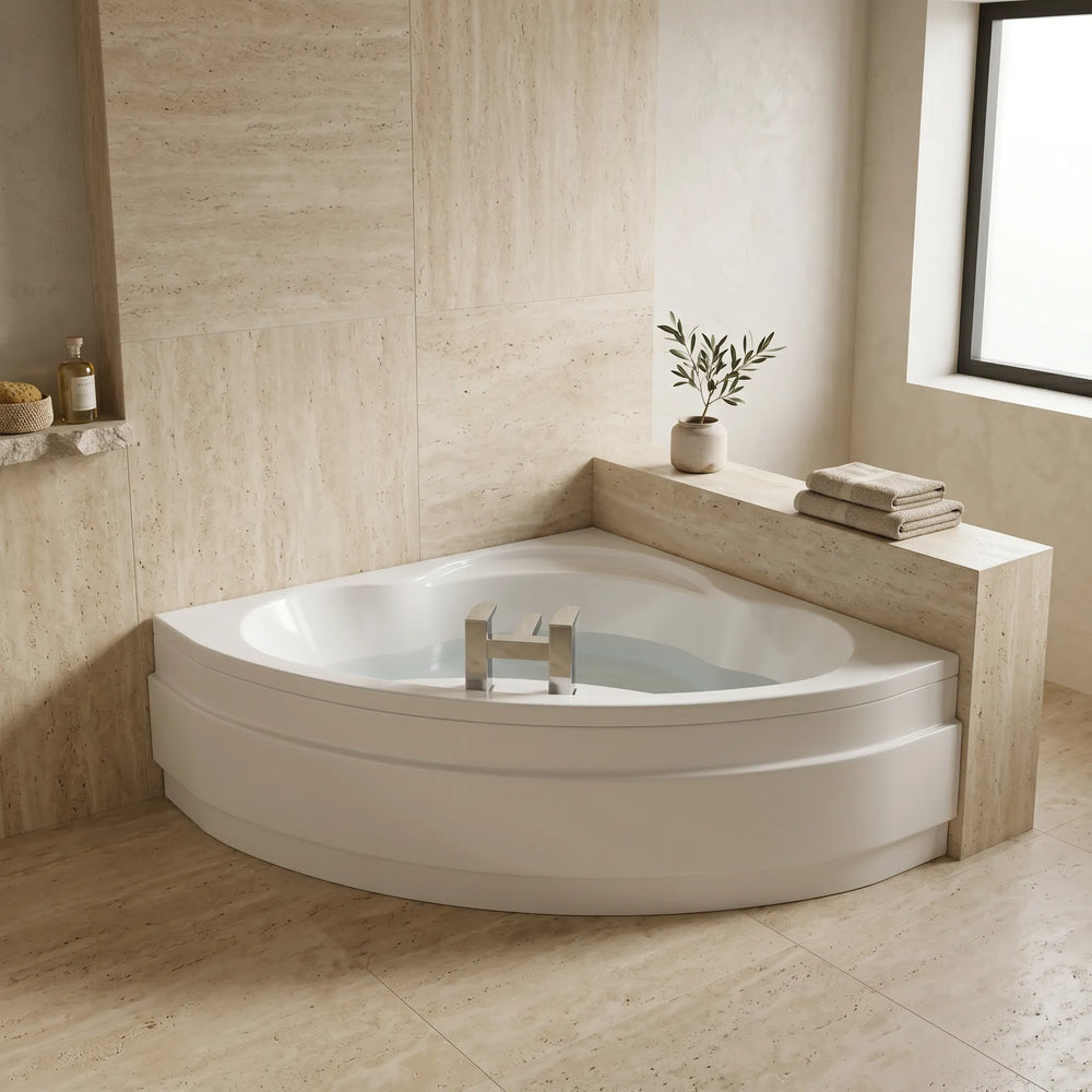 1200 x 1200 Corner Bath White Laguna