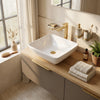 Square Countertop White Basin