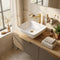 Square Countertop White Basin