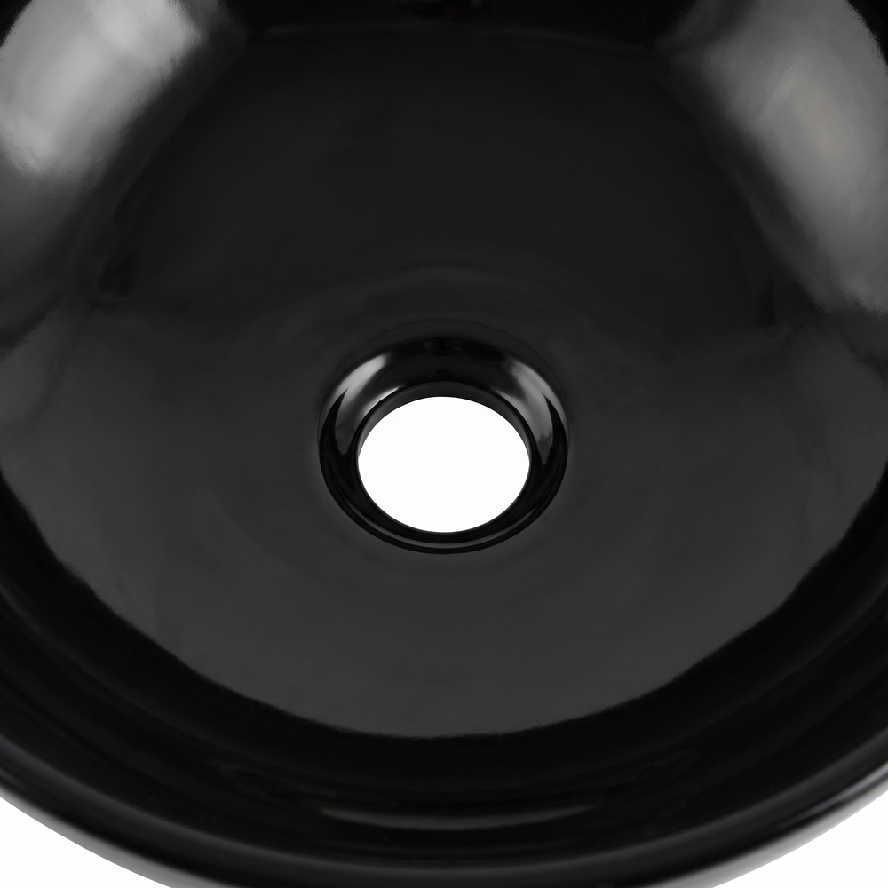 Monaco 400mm Round Countertop Black Basin