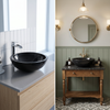 Monaco 400mm Round Countertop Black Basin