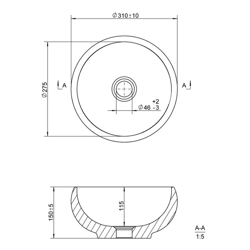 Round Countertop Basin Penny