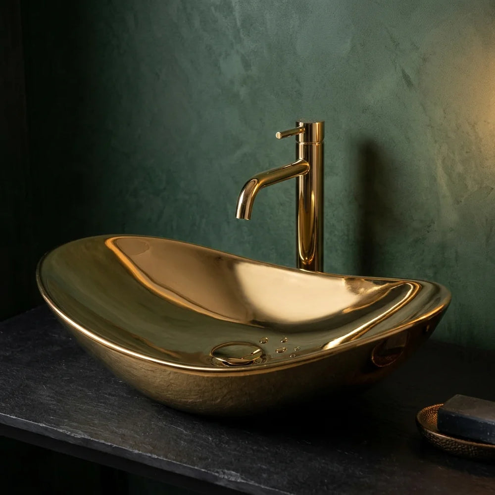 Addison Gold Oval Countertop Basin 620mm Vitreous China