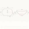 Addison Gold Oval Countertop Basin 620mm Vitreous China