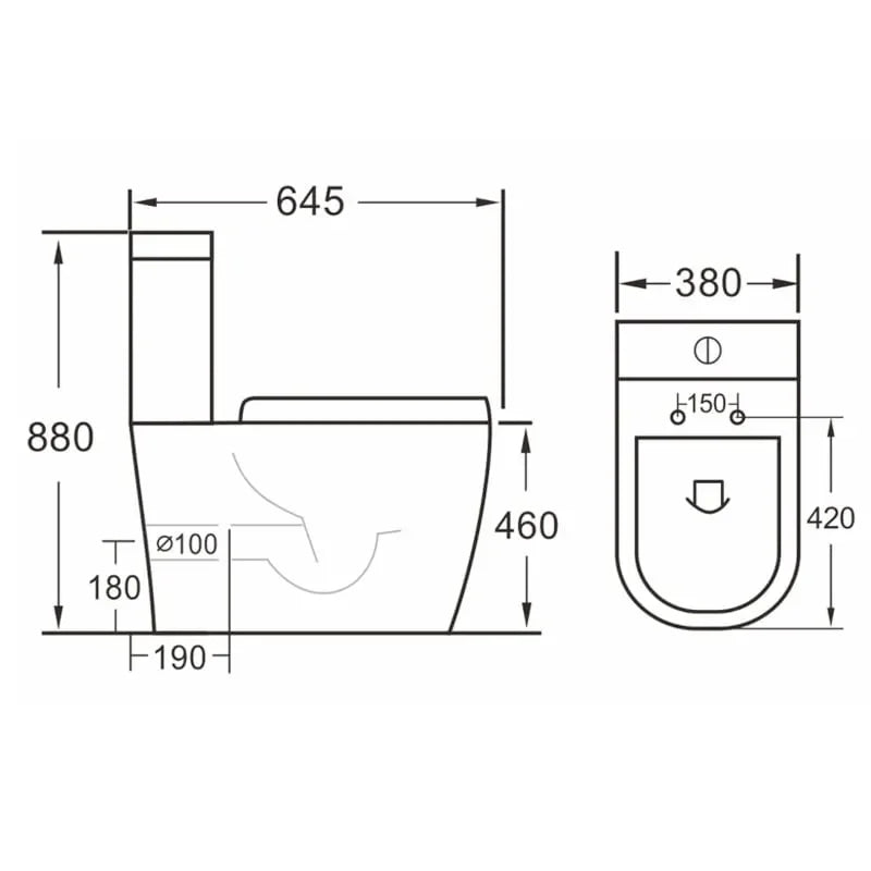 Carolina Comfort Height Fully Enclosed Toilet