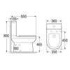 Charlie Close-Coupled Open Back Toilet