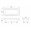 1600mm Single Ended Bath Mercury