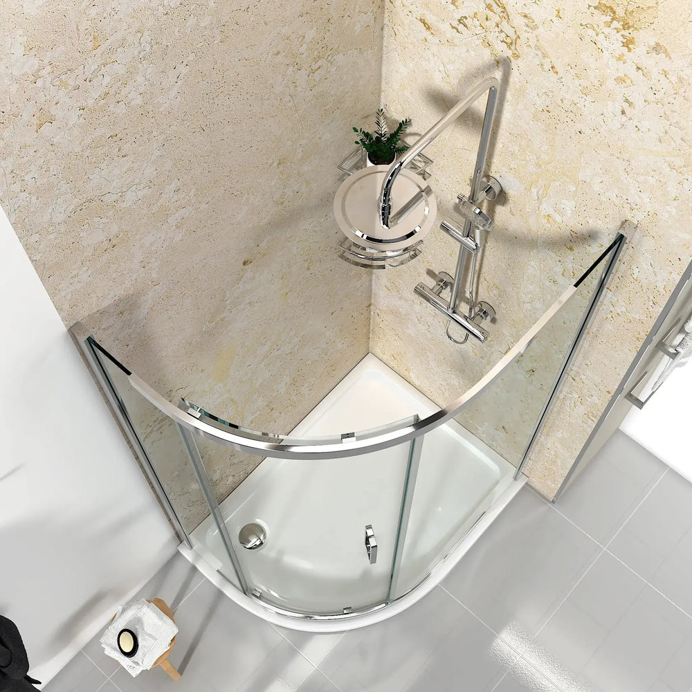 900mm x 900mm Semi Frameless Quadrant Odessa