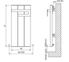 800 x 370 Carisa Elvino Aluminium Vertical Radiator & Towel Rail
