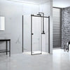 Aquaglass Sphere 1200 Slider Matt Black & Clear Glass