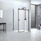 Aquaglass Sphere 1200 Slider Matt Black & Clear Glass