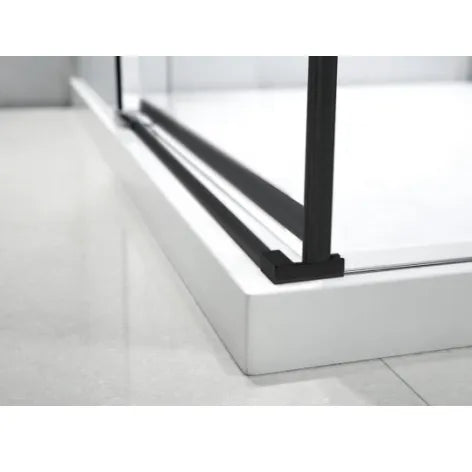 Aquaglass Sphere 1200 Slider Matt Black & Clear Glass