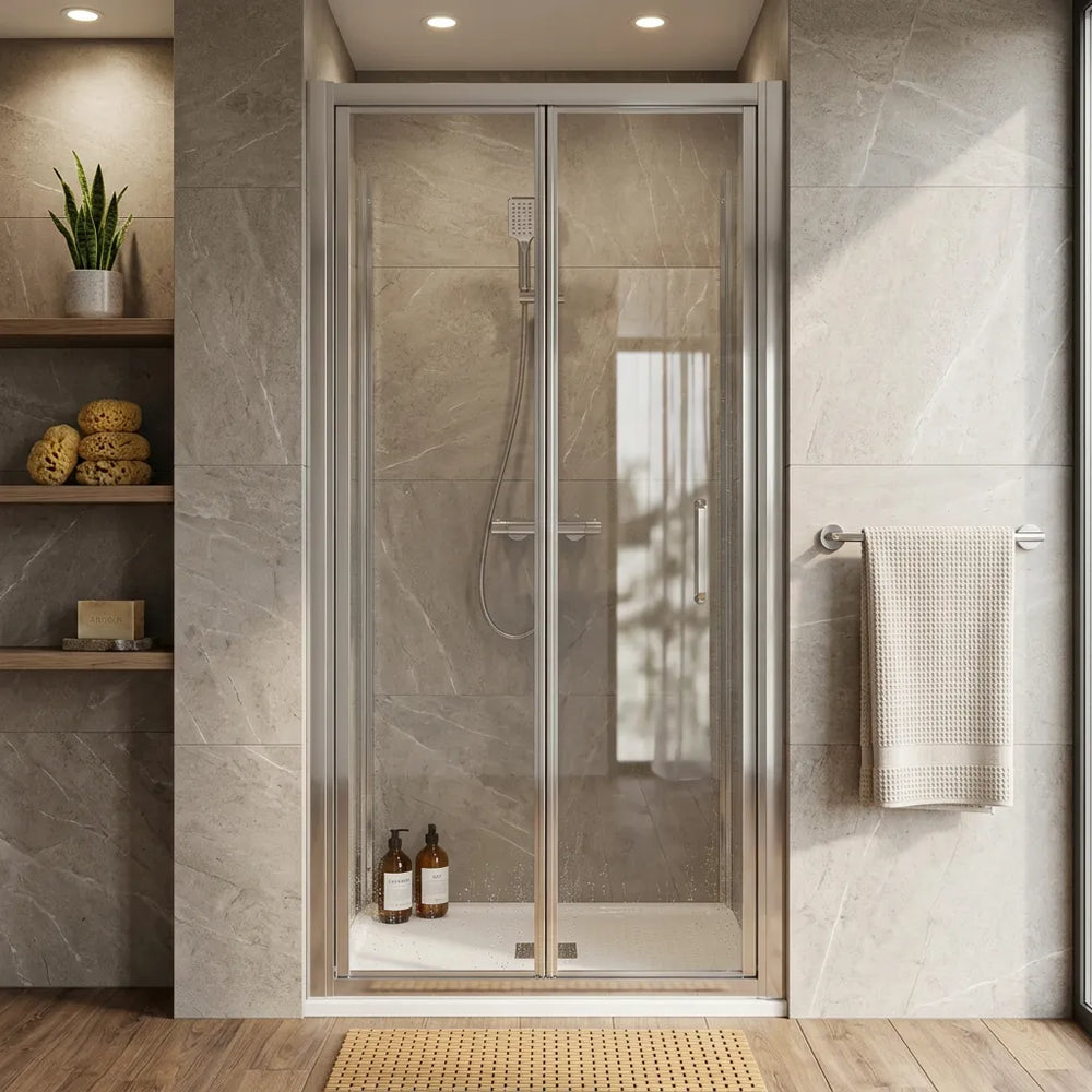 Bifold 800mm x 800mm Square Shower Enclosure Radiant
