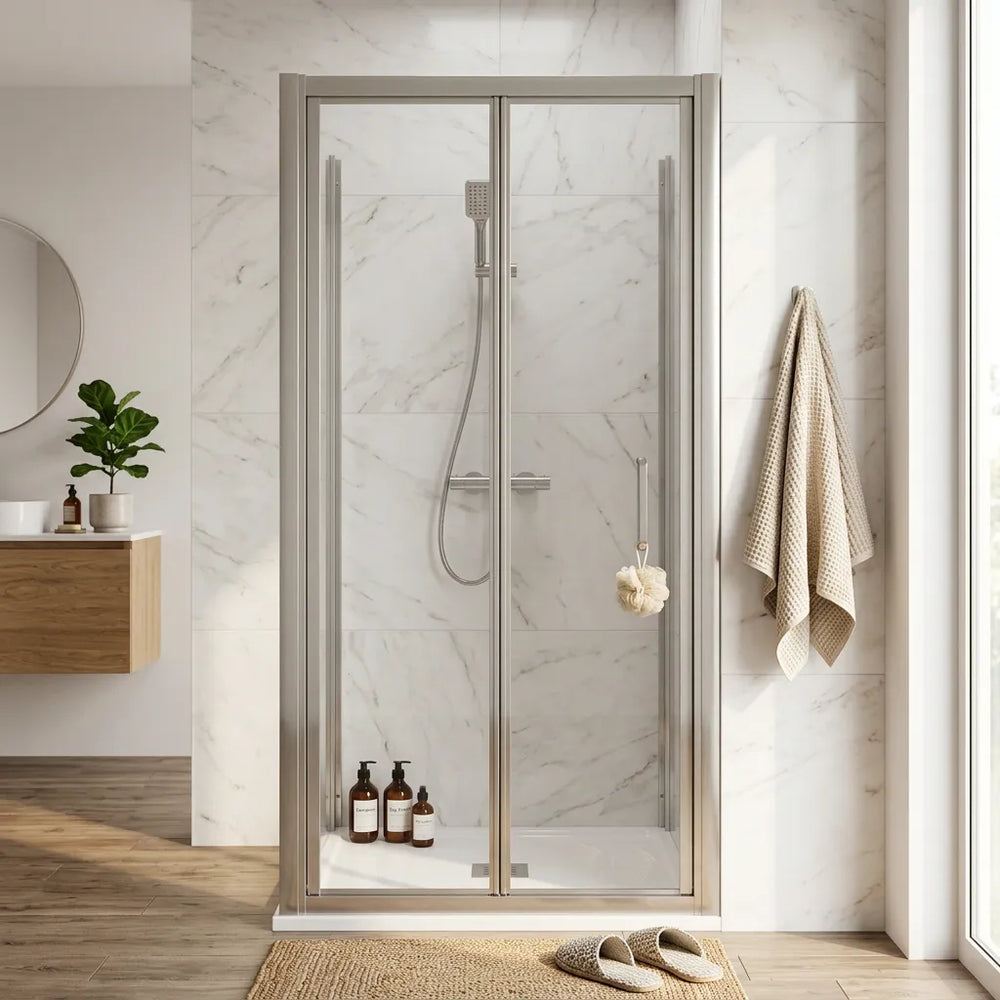 Bifold 800mm x 800mm Square Shower Enclosure Radiant