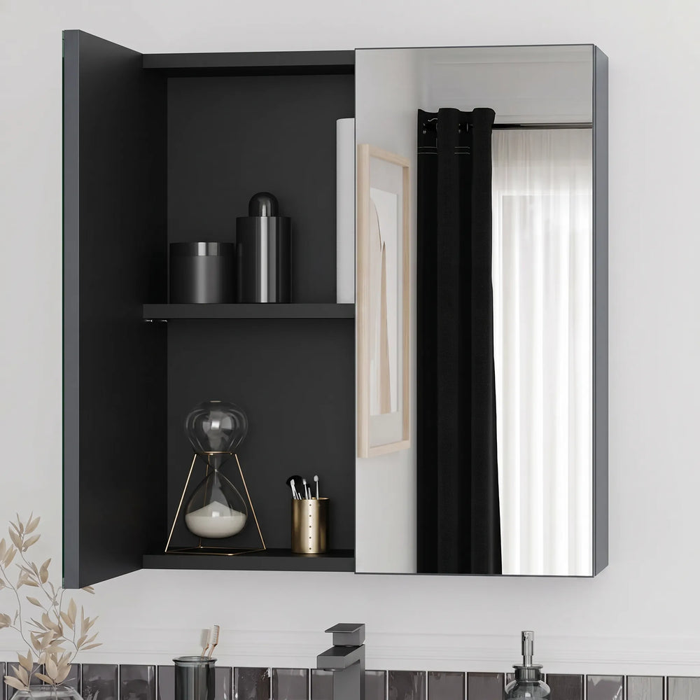 Oliver Mirror Cabinet 2-Door Complete 600mm Anthracite