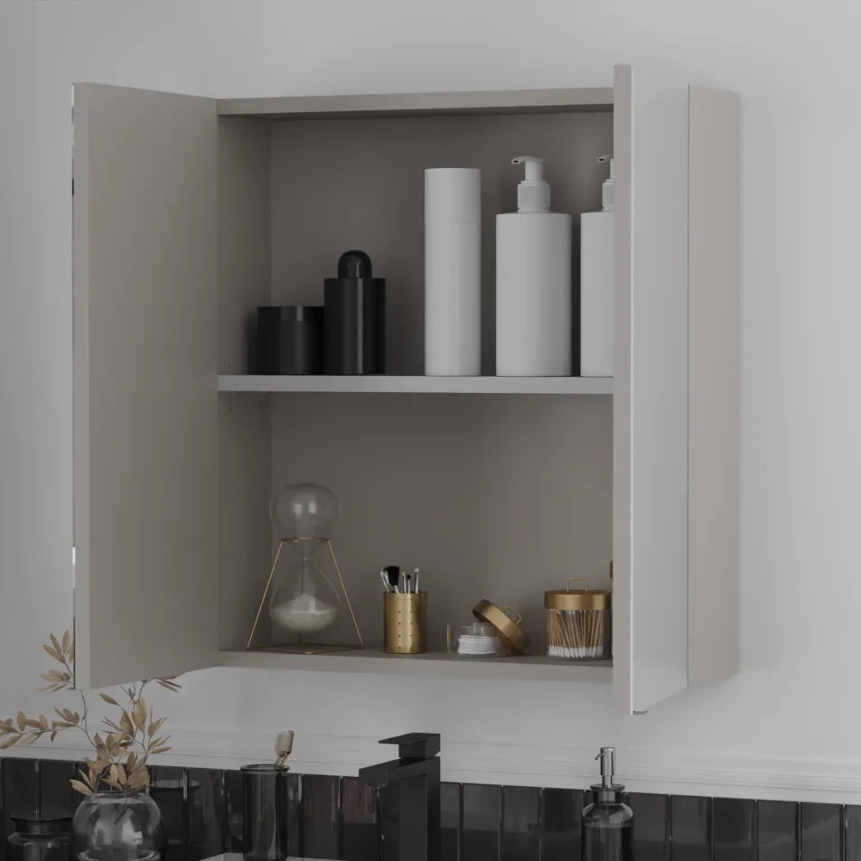 Oliver Mirror Cabinet 2-Door 600mm Cashmere