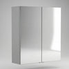 Oliver Mirror Cabinet 2-Door 600mm Dust Grey Slim Shaker