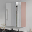 Oliver Mirror Cabinet 2-Door 600mm Matt Pink Shaker