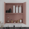 Oliver Mirror Cabinet 2-Door 600mm Matt Pink Shaker
