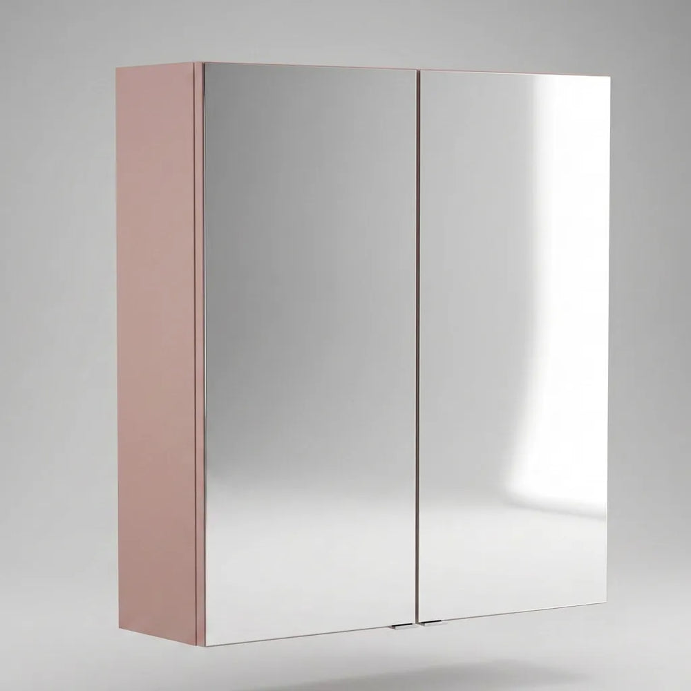 Oliver Mirror Cabinet 2-Door 600mm Matt Pink Shaker