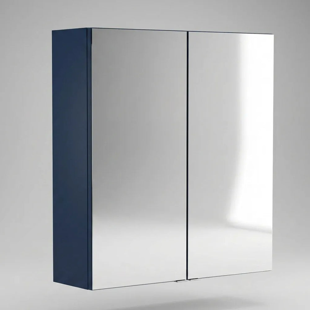 Oliver Mirror Cabinet 2-Door 600mm Navy Blue