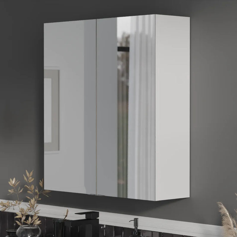 Oliver Mirror Cabinet 2-Door Complete 600mm White