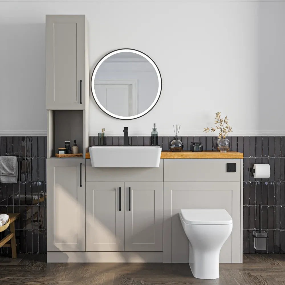 Oliver Cashmere Shaker Fitted Furniture Combination with Tall Boy Storage