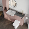 Oliver Pink Shaker Fitted Furniture Combination with Tall Boy Storage