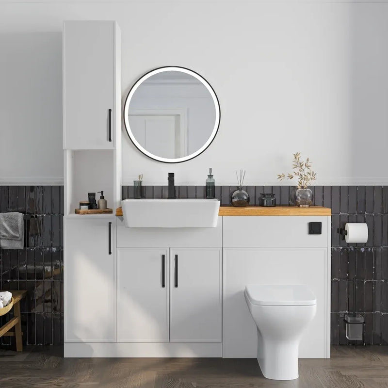 Oliver White Slim Shaker Fitted Furniture Combination with Tall Boy Storage