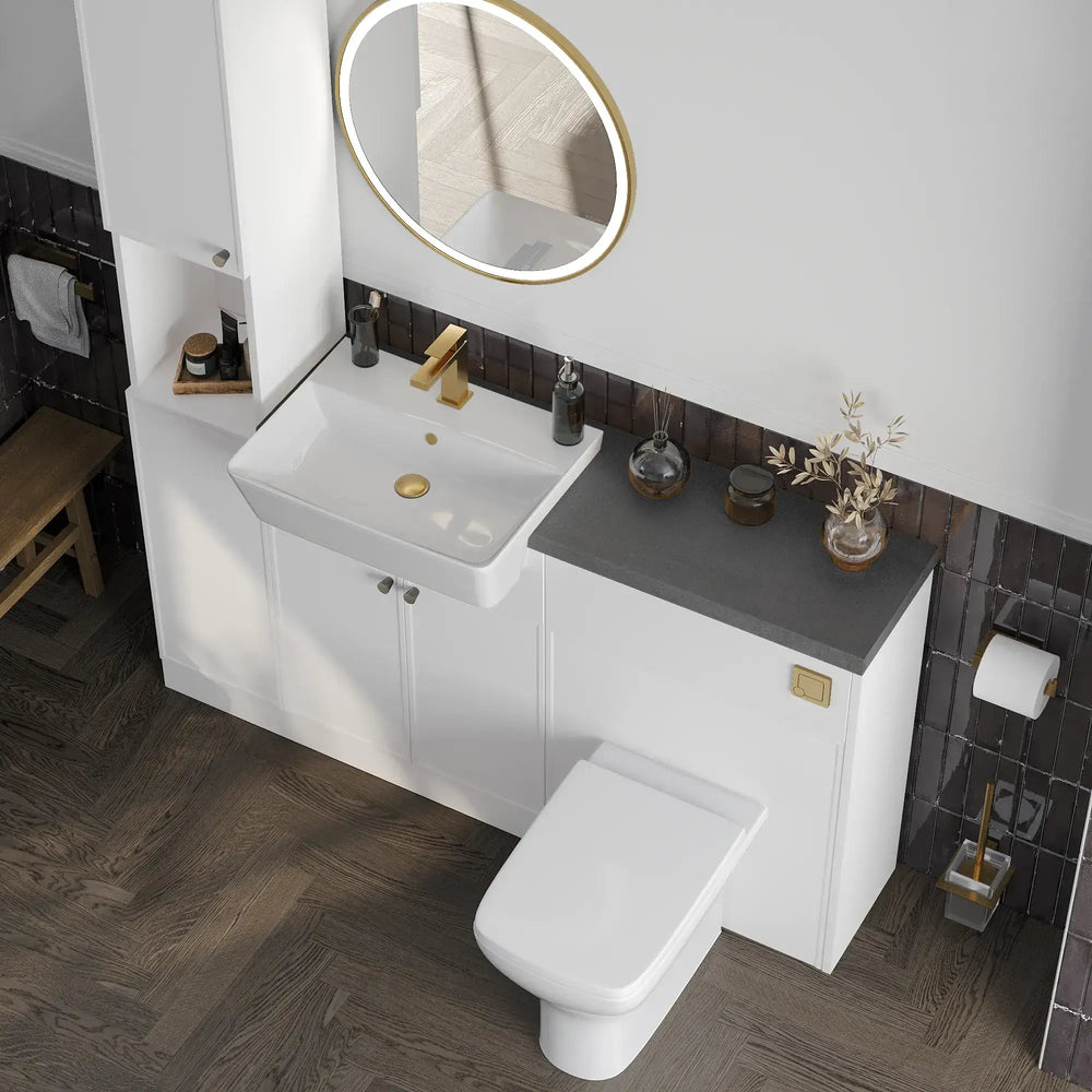 Oliver White Slim Shaker Fitted Furniture Combination with Tall Boy Storage