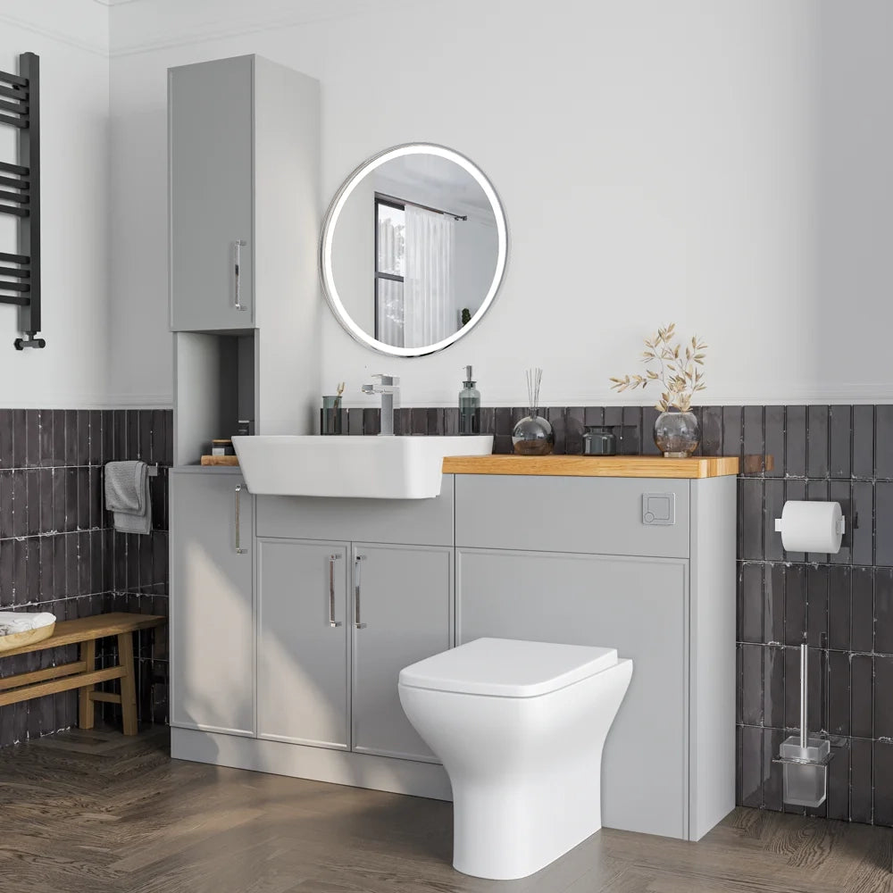 Oliver Grey Slim Shaker Fitted Furniture Combination with Tall Boy Storage