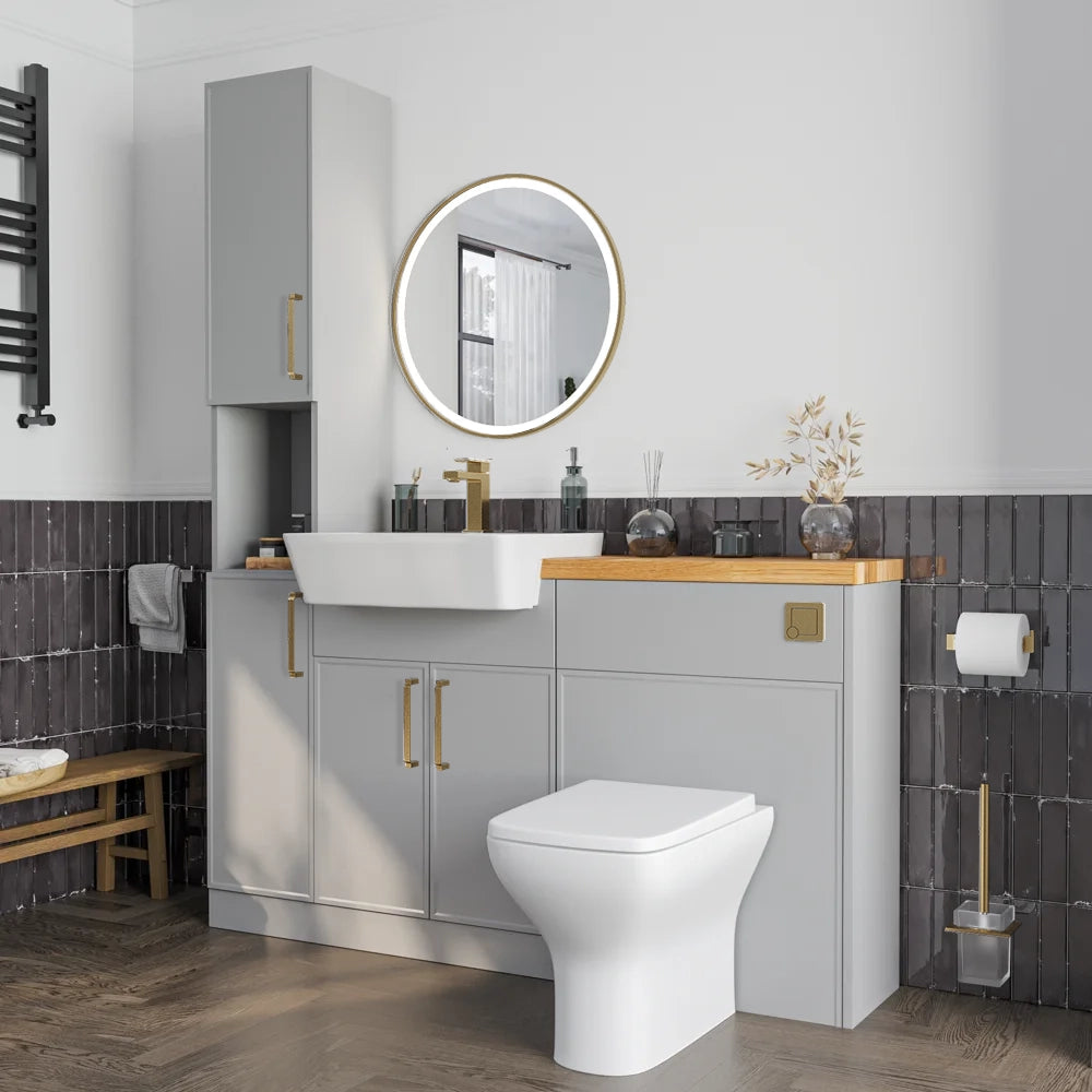 Oliver Grey Slim Shaker Fitted Furniture Combination with Tall Boy Storage