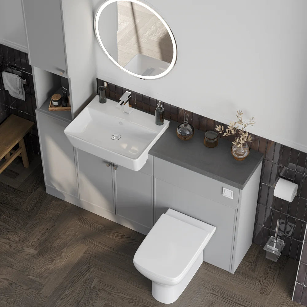 Oliver Grey Slim Shaker Fitted Furniture Combination with Tall Boy Storage