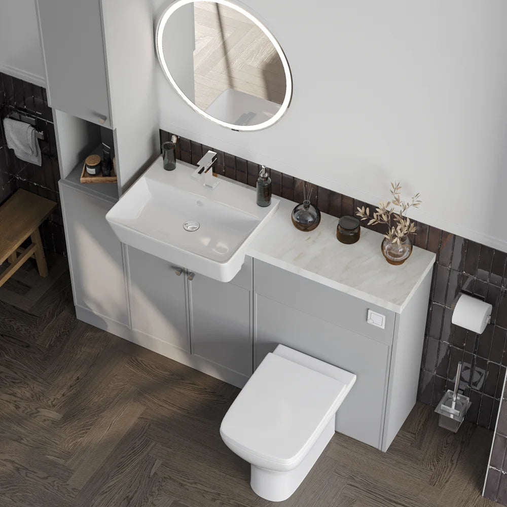 Oliver Grey Slim Shaker Fitted Furniture Combination with Tall Boy Storage