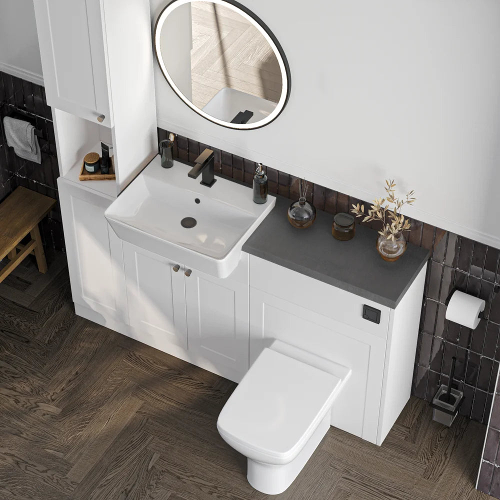 Oliver White Shaker Fitted Furniture Combination with Tall Boy Storage