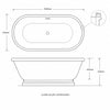 Chester 1600mm freestanding boat bath with plinth – view 4