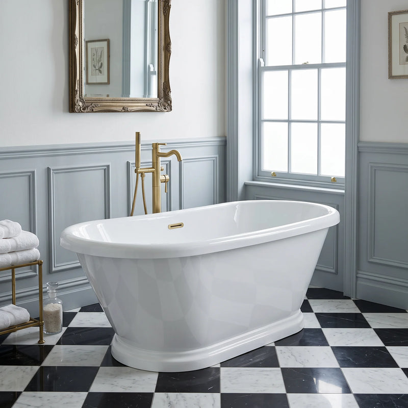 1700mm Freestanding Boat Bath with Plinth Chester