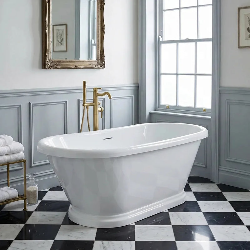 1700mm Freestanding Boat Bath with Plinth Chester