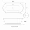 1700mm Freestanding Boat Bath with Plinth Chester