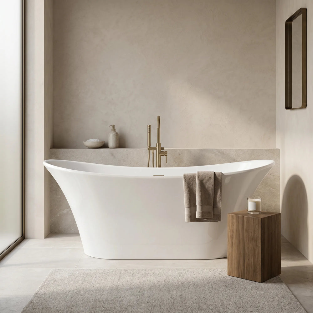 1800 x 800 Bath with Surround White Bow