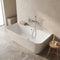 1700 x 800 Slim Back to Wall Freestanding Bath White Grove