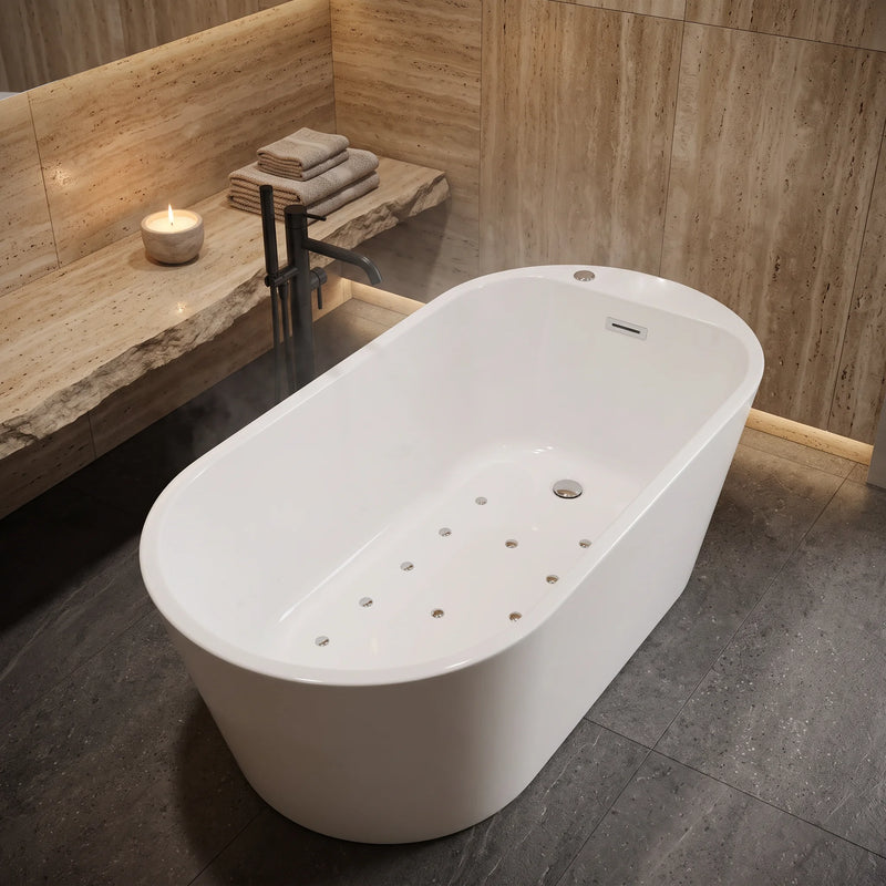 1600 x 750 Freestanding Bath 12 Jets Valencia