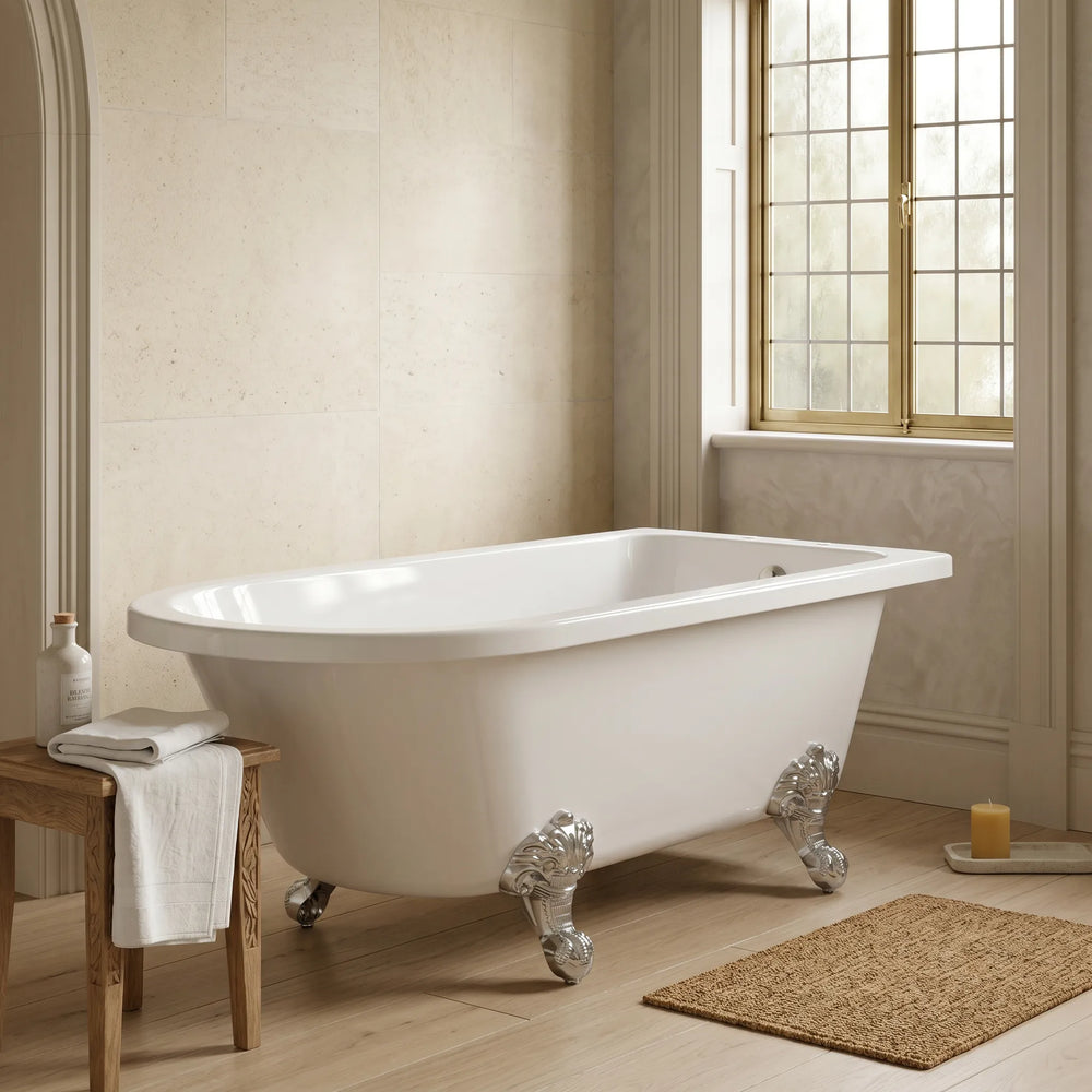 1700 x 750mm Freestanding Shower Bath with Feet Hartwell