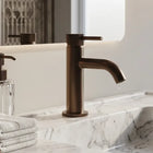 Fluted Brushed Bronze Cold Start Mono Basin Mixer inc. Waste