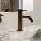 Fluted Brushed Bronze Cold Start Mono Basin Mixer inc. Waste
