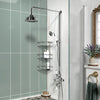 Traditional Round Shower Kit Exposed Valve, Rail, Head & Handset Wye