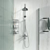 Traditional Round Shower Kit Exposed Valve, Rail, Head & Handset Wye