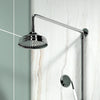 Traditional Round Shower Kit Exposed Valve, Rail, Head & Handset Wye